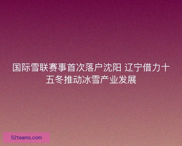 国际雪联赛事首次落户沈阳 辽宁借力十五冬推动冰雪产业发展 国际雪联赛事首次落户沈阳 辽宁借力十五冬推动冰雪产业发展